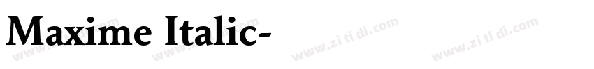 Maxime Italic字体转换